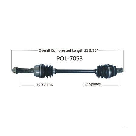 Wide Open OE Replacement CV Axle for POL FRONT SPORTSMAN 325/500/570/800 POL-7053